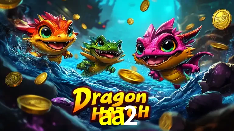 Arte promocional do jogo Dragon Hatch com três adoráveis dragões bebês nadando entre moedas de ouro, um dos slots mais divertidos para jogar no cassino aa2.